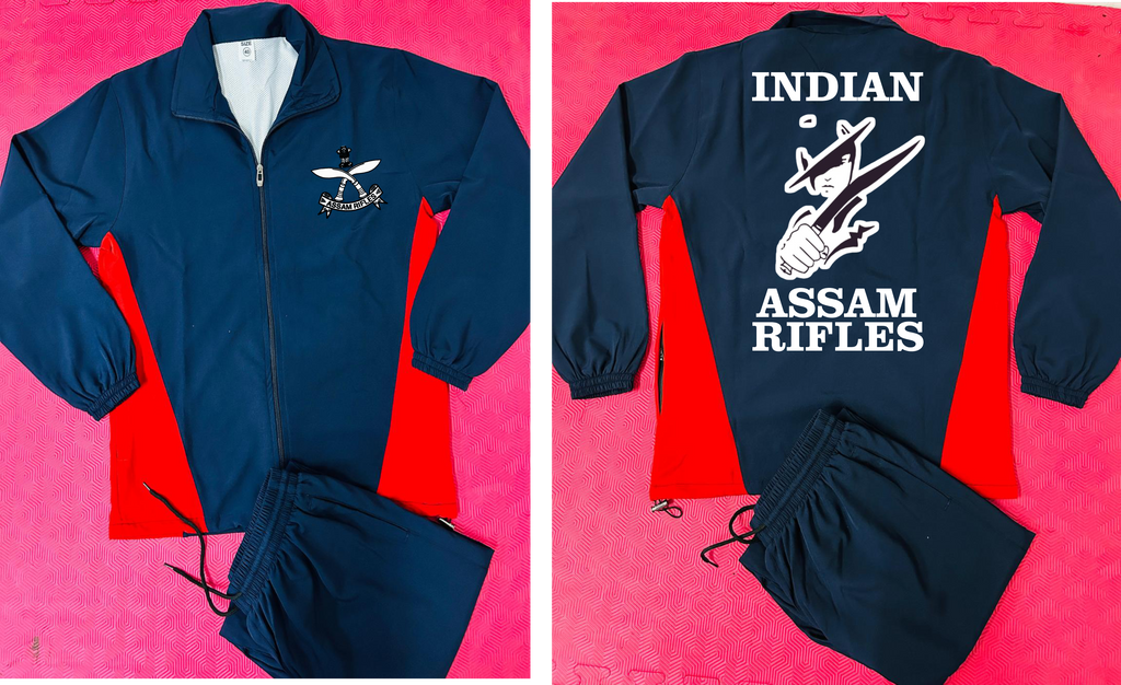 ASSAM RIFLES TRACKSUIT RED BLUE