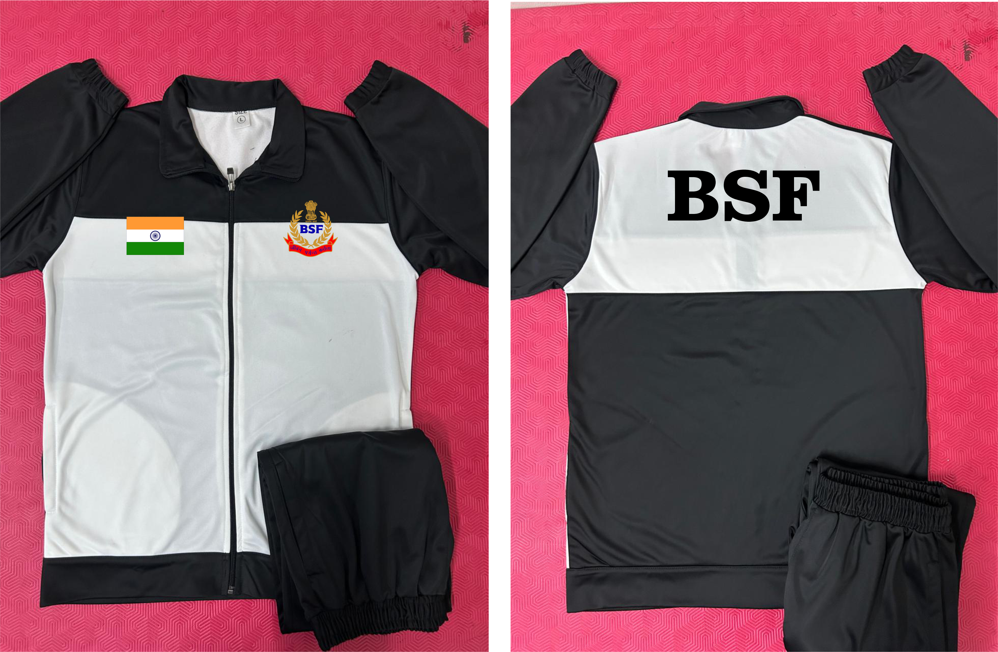 BSF TRACKSUIT BLACK AND WHITE ARYAN SPORTS