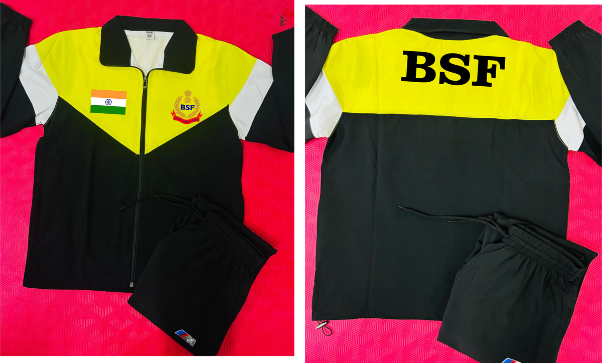 BSF TRACKSUIT ARYAN SPORTS YELLOW BLACK – Aryan Sports
