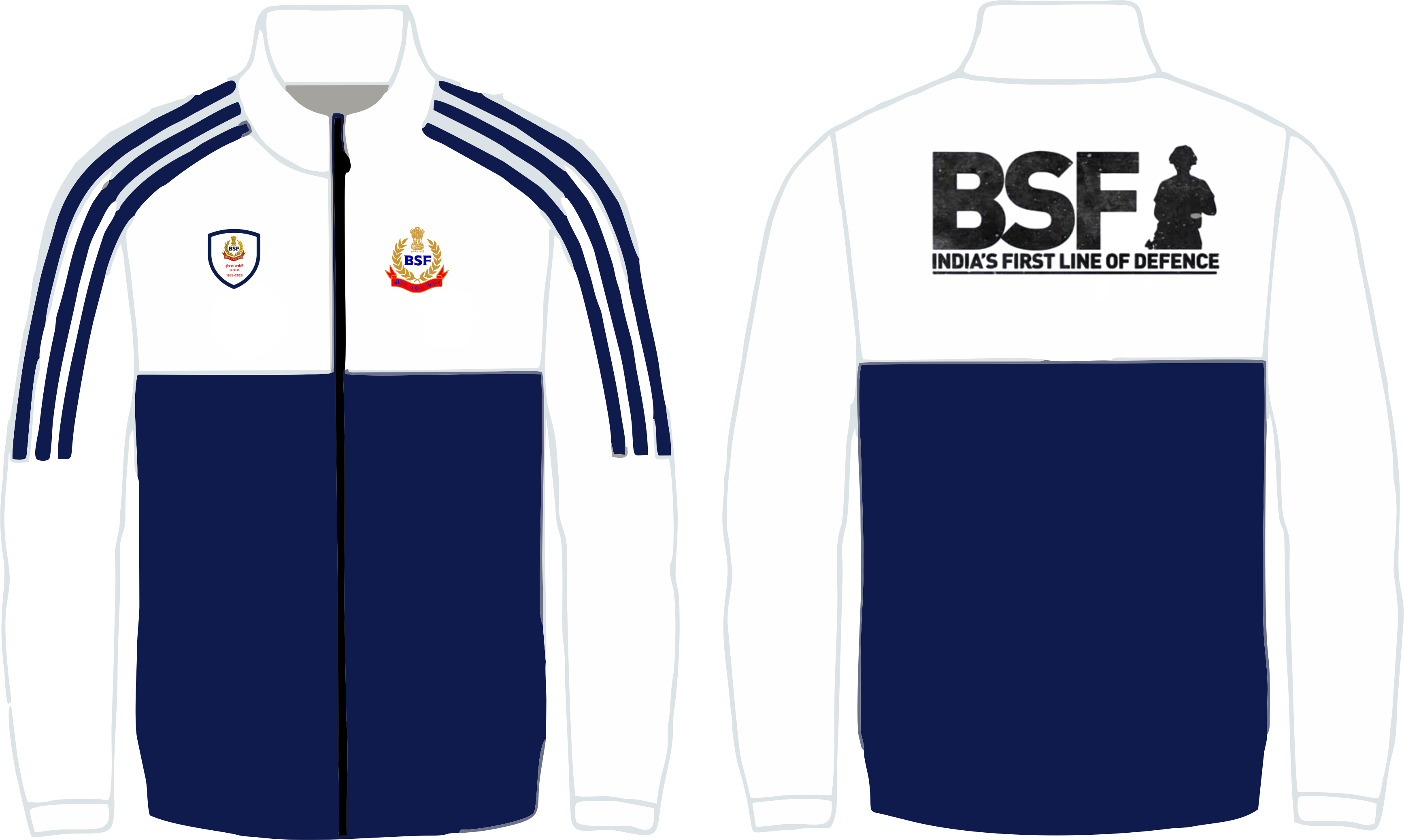 BSF TRACKSUIT WHITE BLUE TRACK