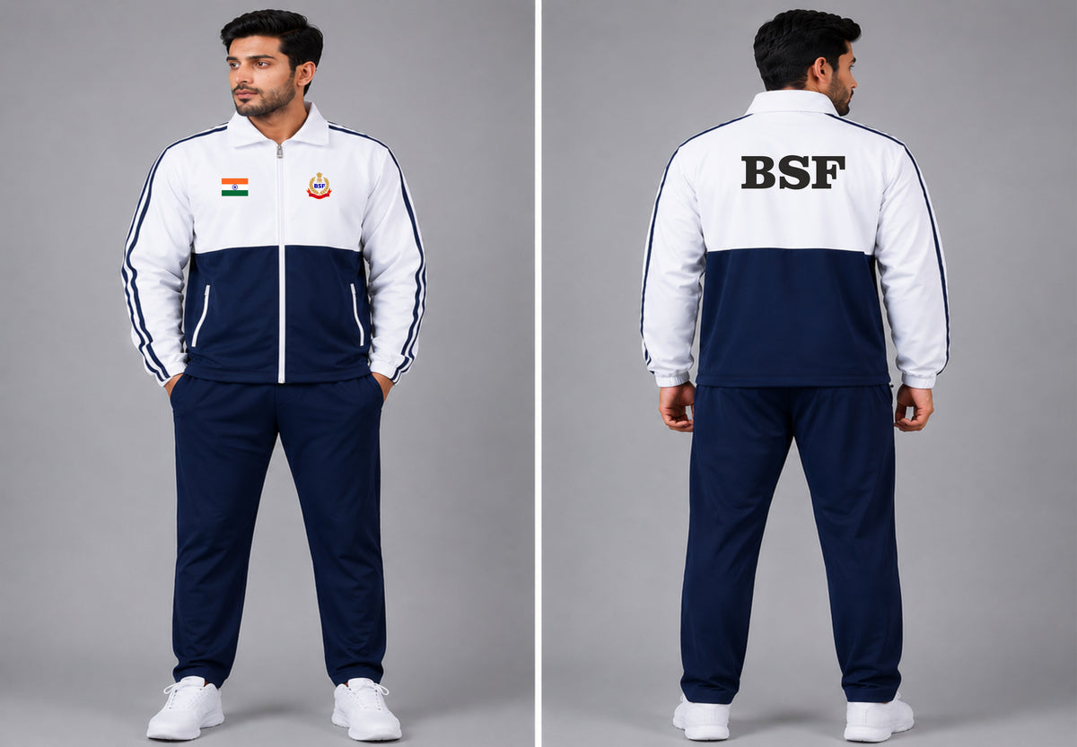 BSF TRACKSUIT WHITE BLUE TRACK