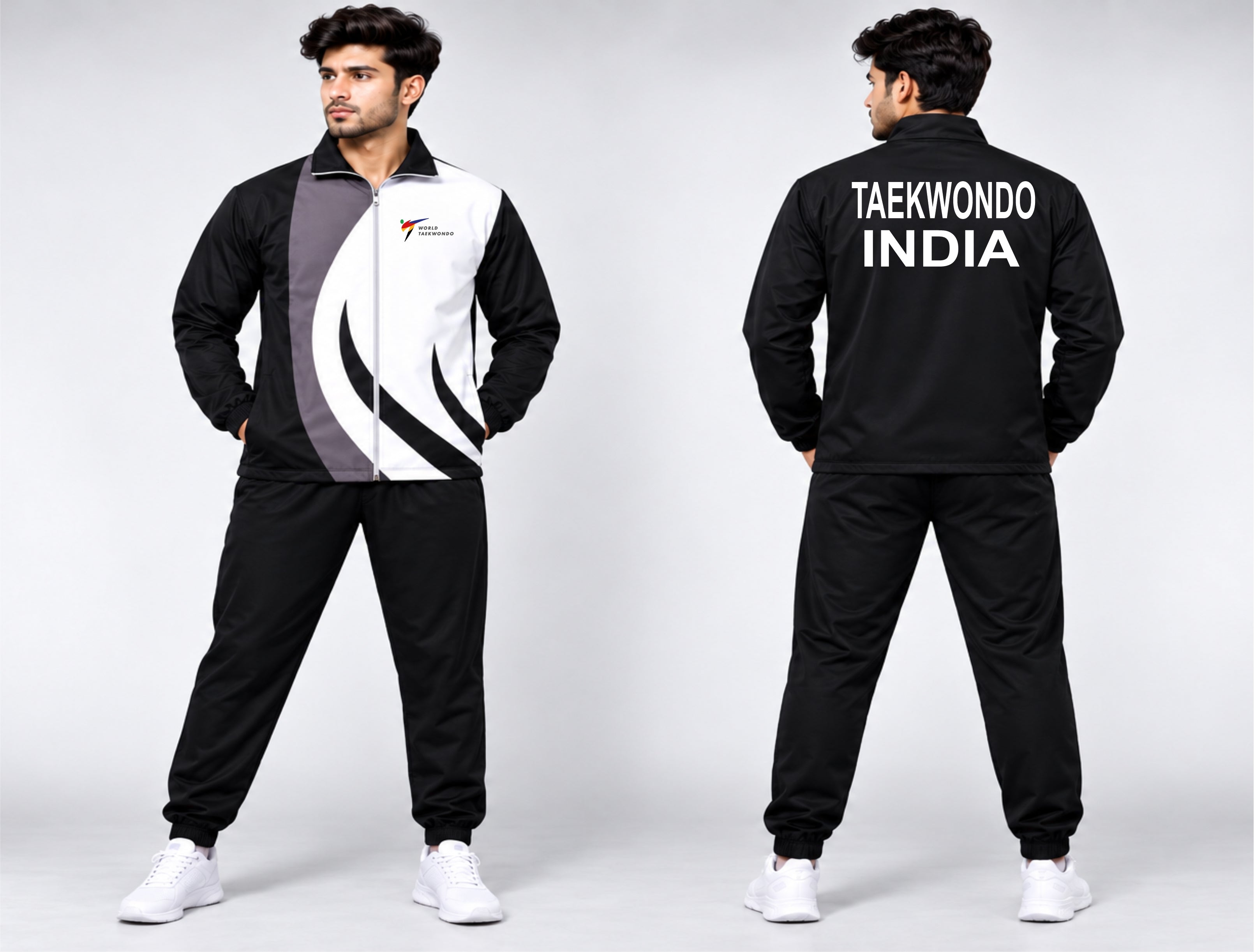 Black & Grey Taekwondo Tracksuit