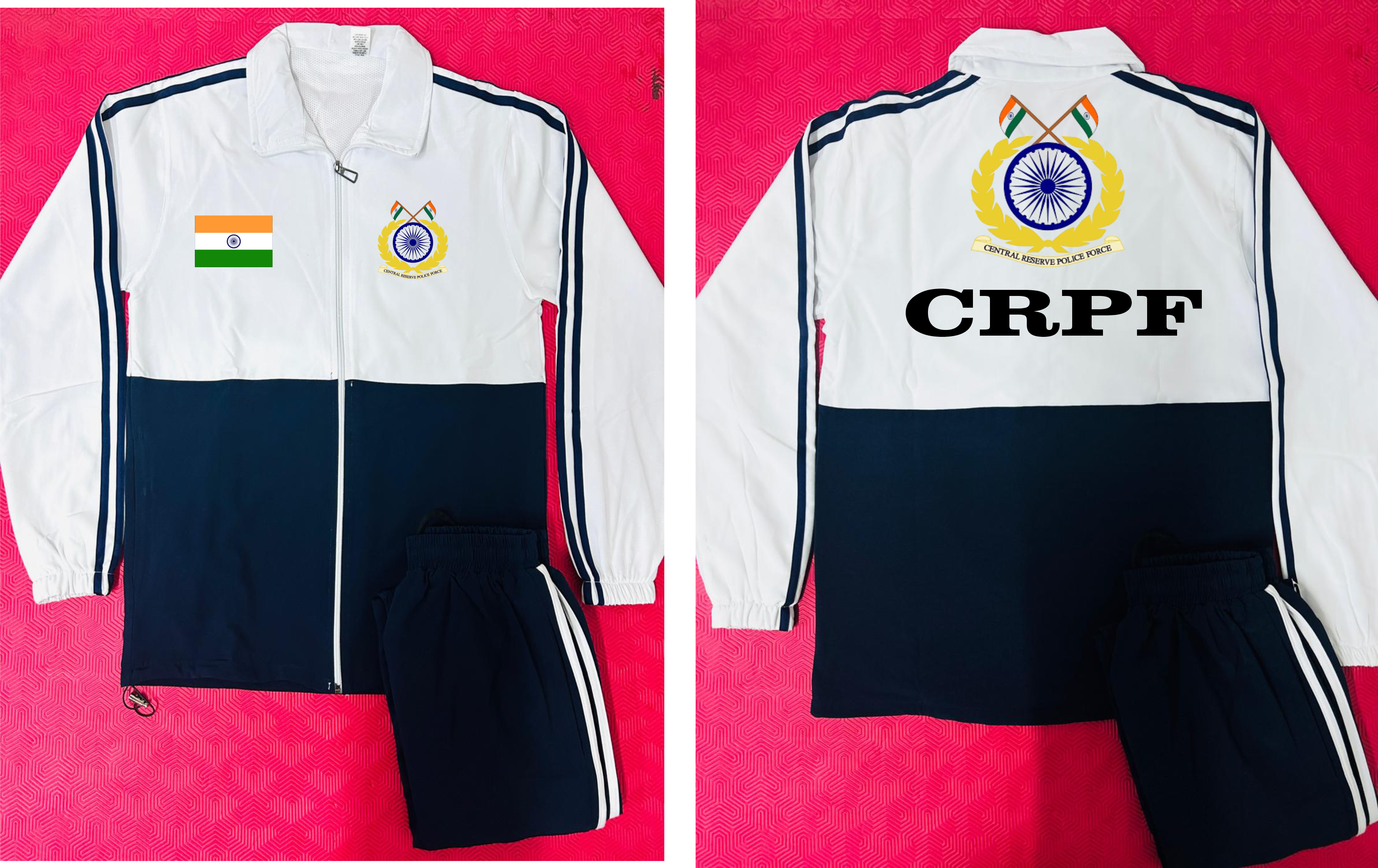 CRPF TRACKSUIT WHITE BLUE ARYAN SPORTS