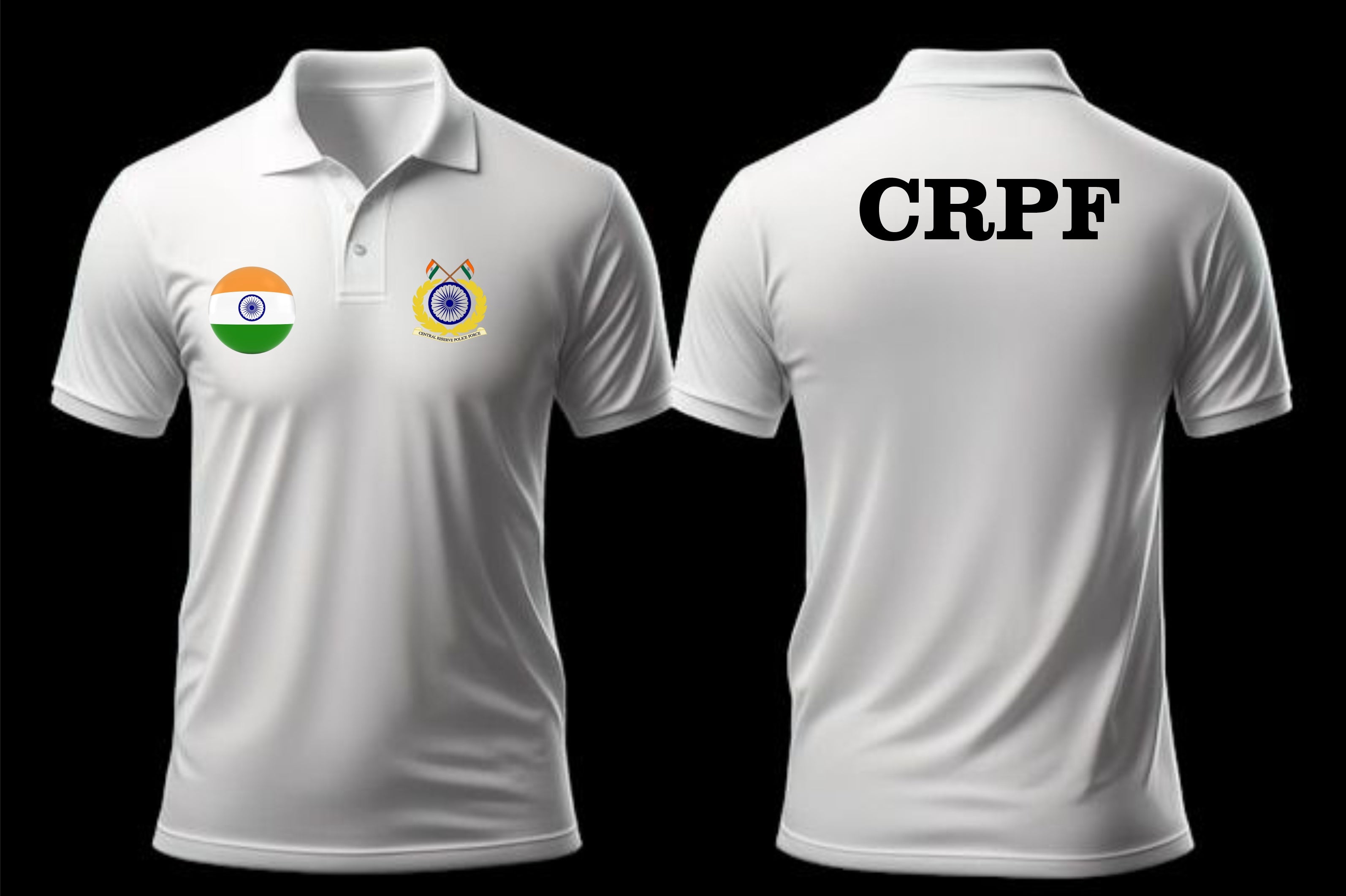 CRPF TSHIRT WHITE ARYAN SPORTS