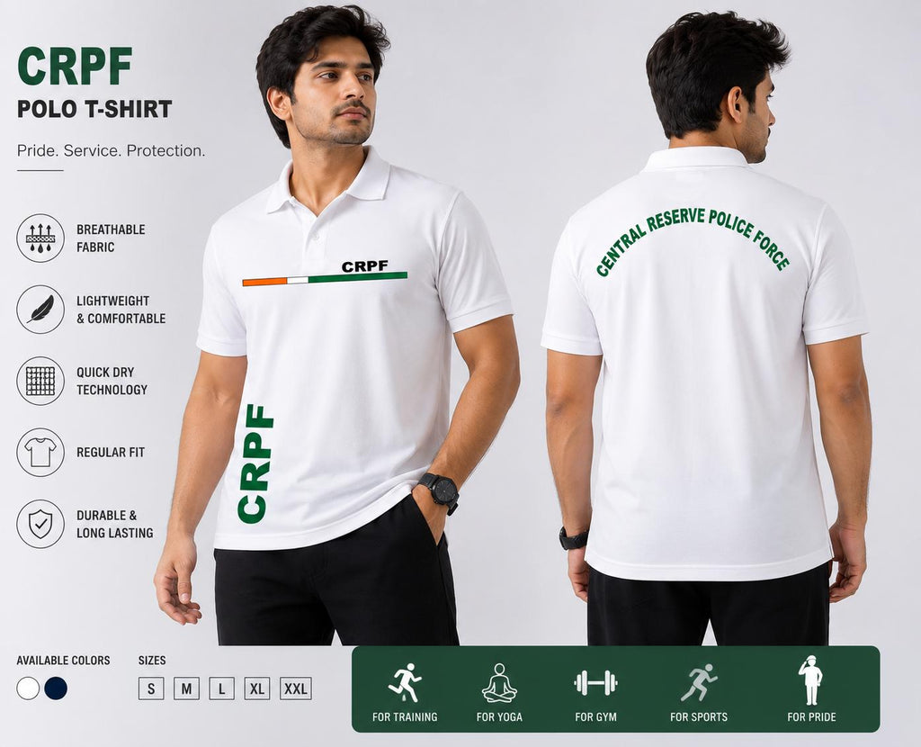 CRPF Tshirt in White Color
