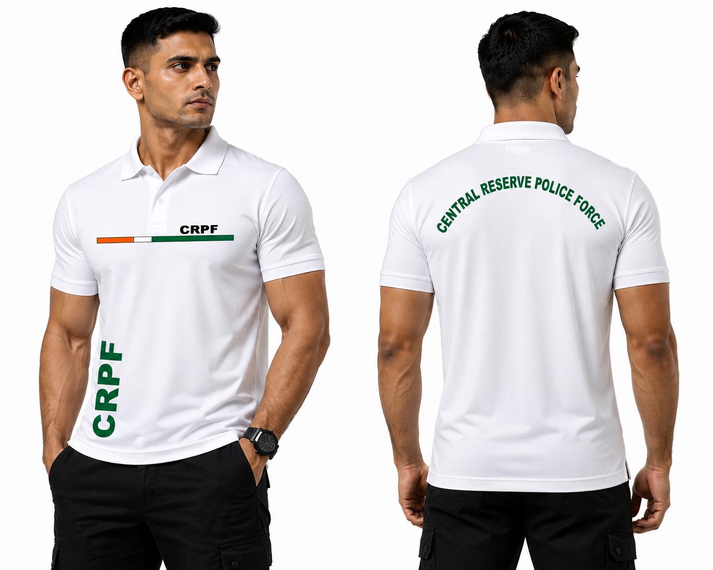 CRPF Tshirt in White Color