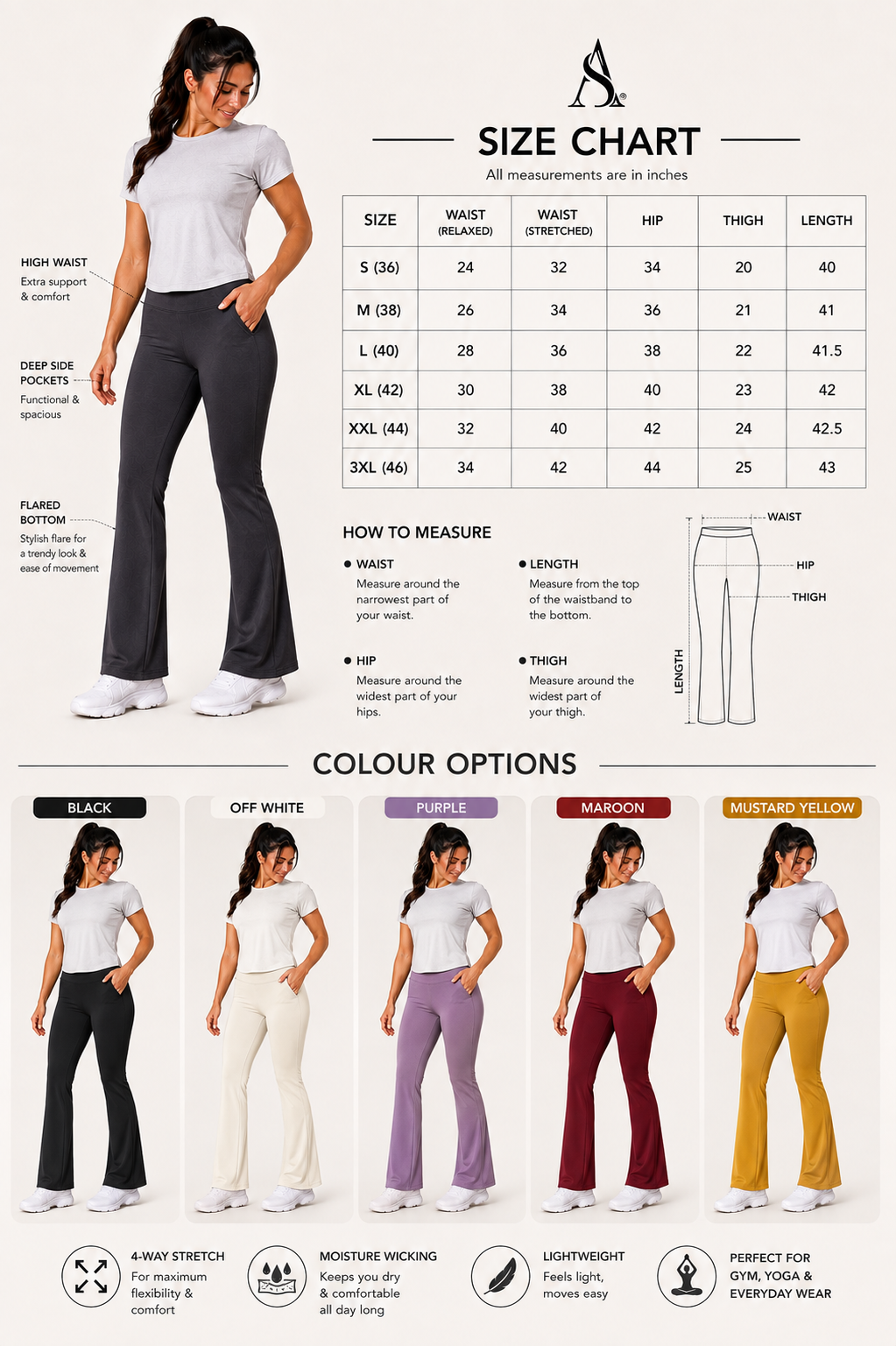 Women’s Flare Pant – Website Details
