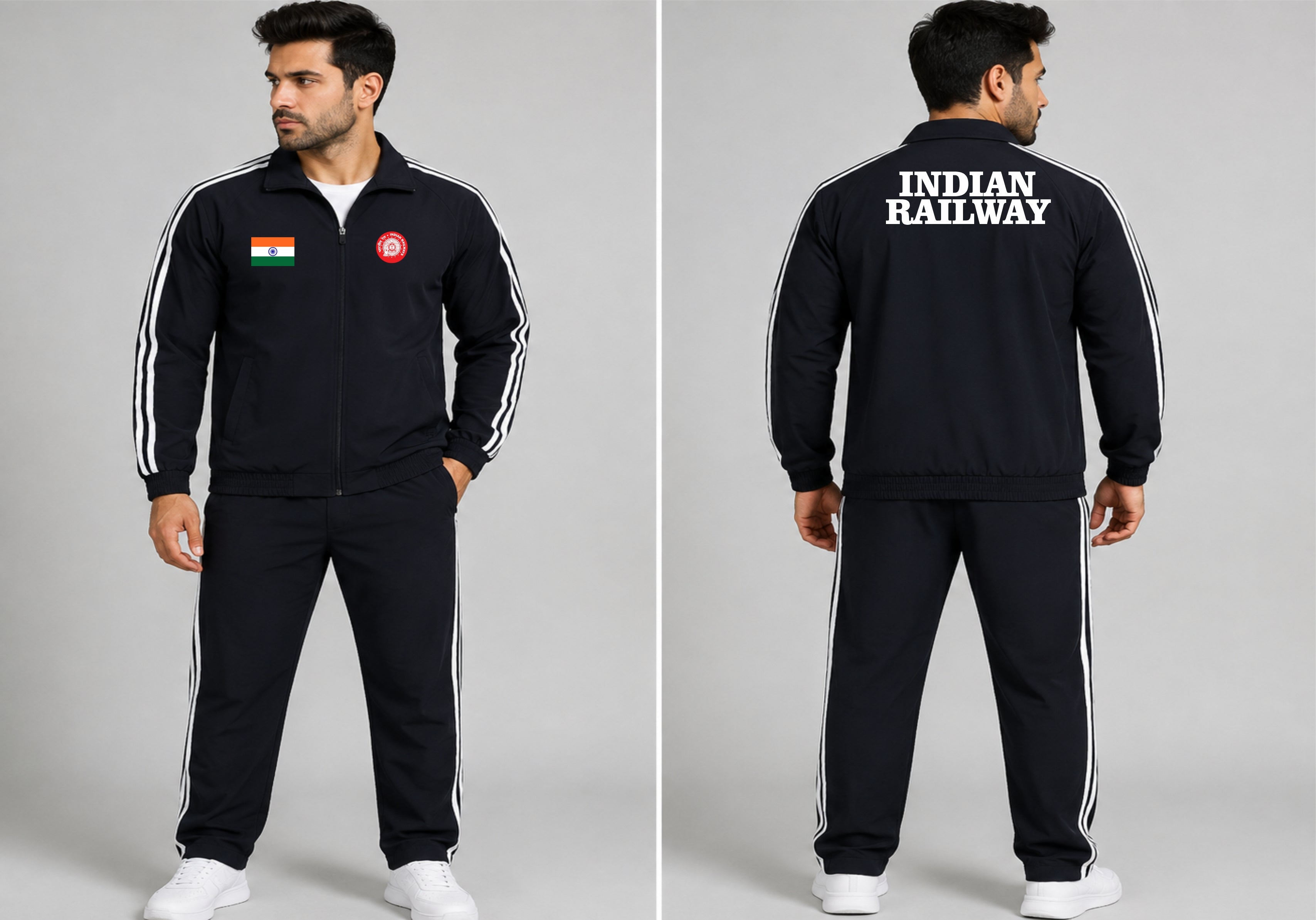 INDIAN RAILWAY BLACK TRACKSUIT