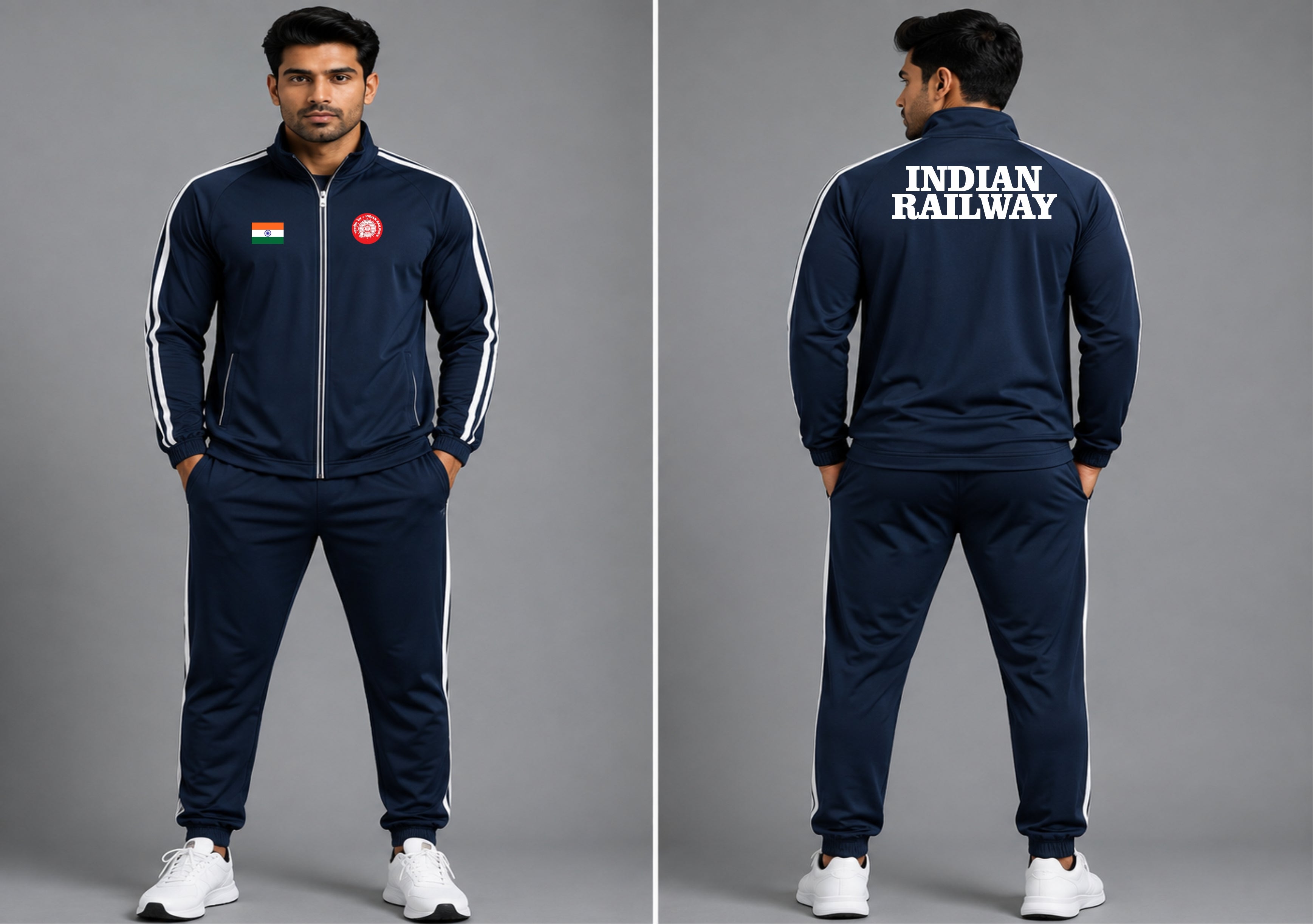 INDIAN RAILWAY TRACKSUIT NAVY BLUE