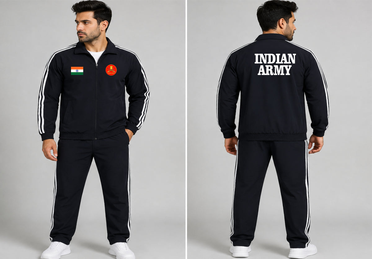 INDIAN ARMY TRACKSUIT BLACK TRACKSUIT