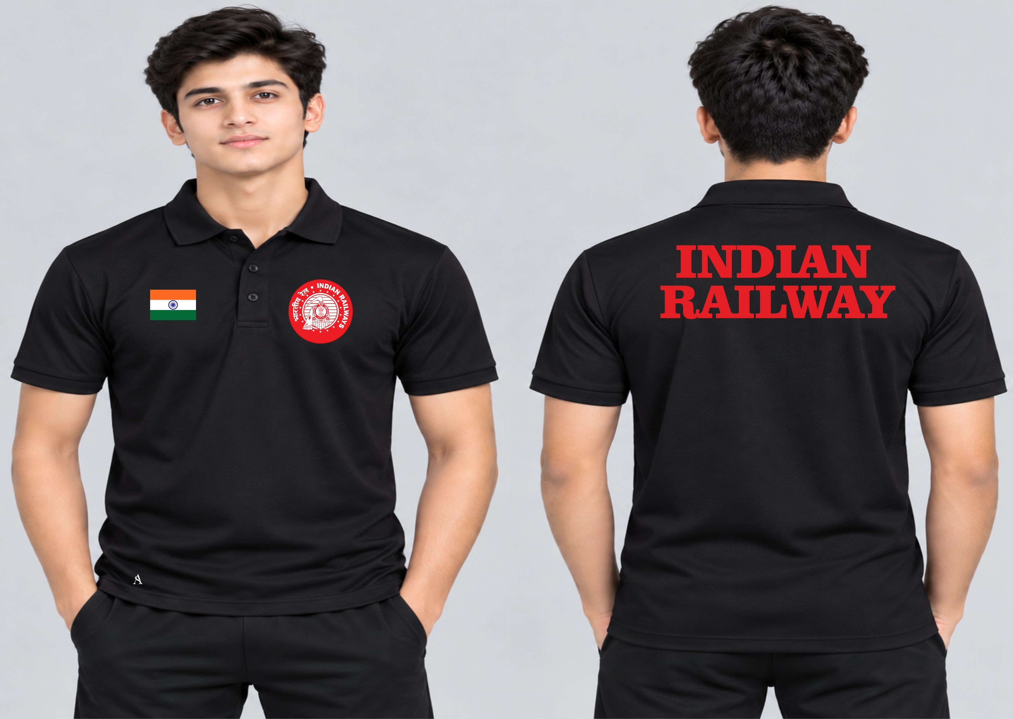 INDIAN RAILWAY RED TSHIRT