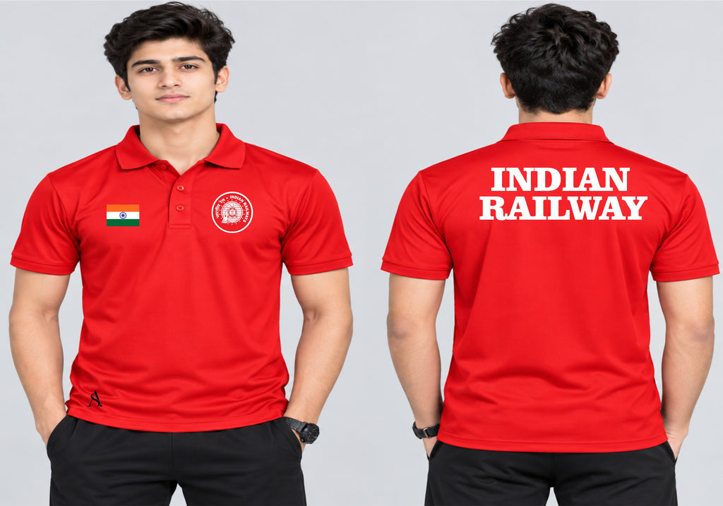 INDIAN RAILWAY RED TSHIRT