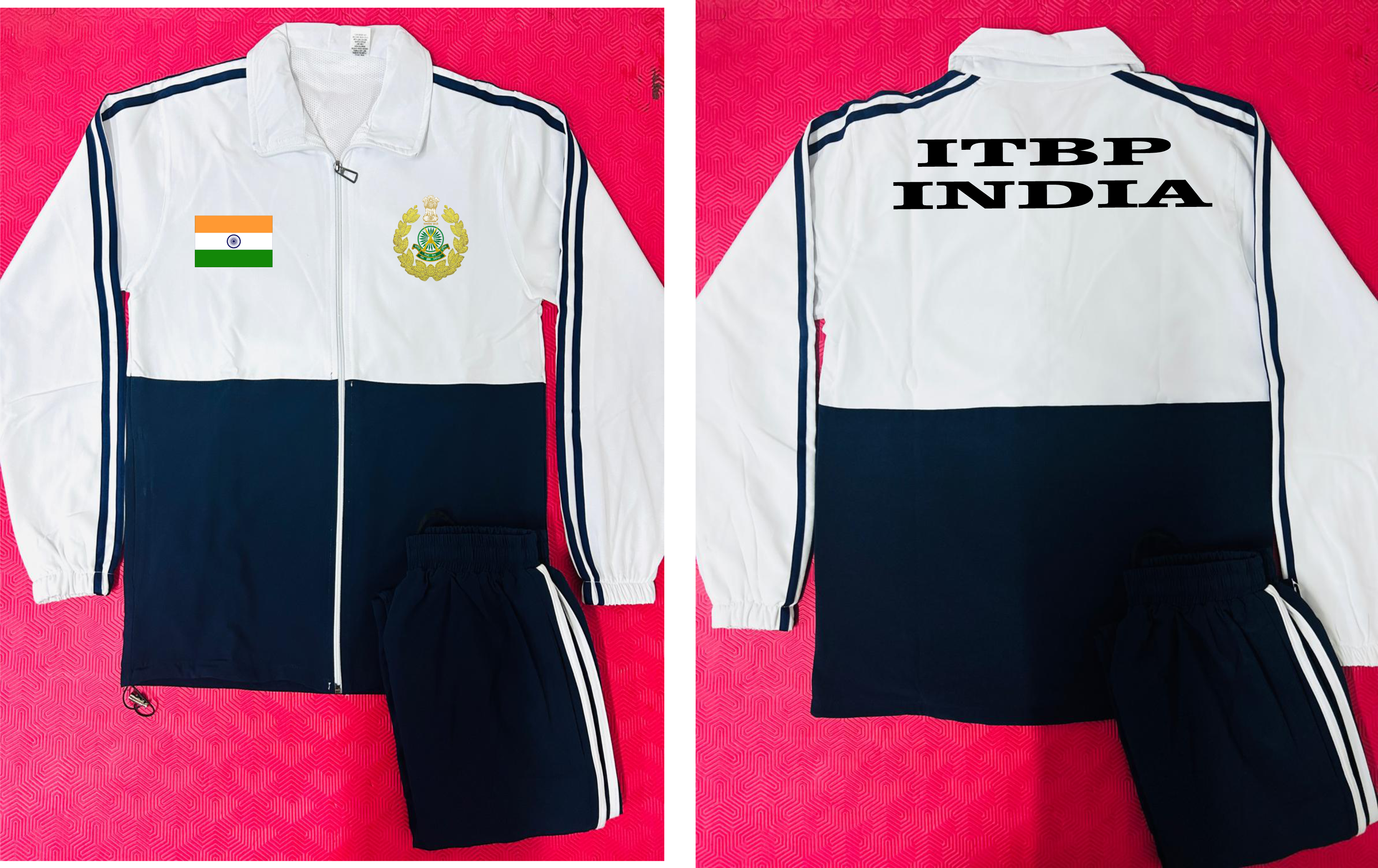 ITBP TRACKSUIT WHITE BLUE ARYAN SPORTS