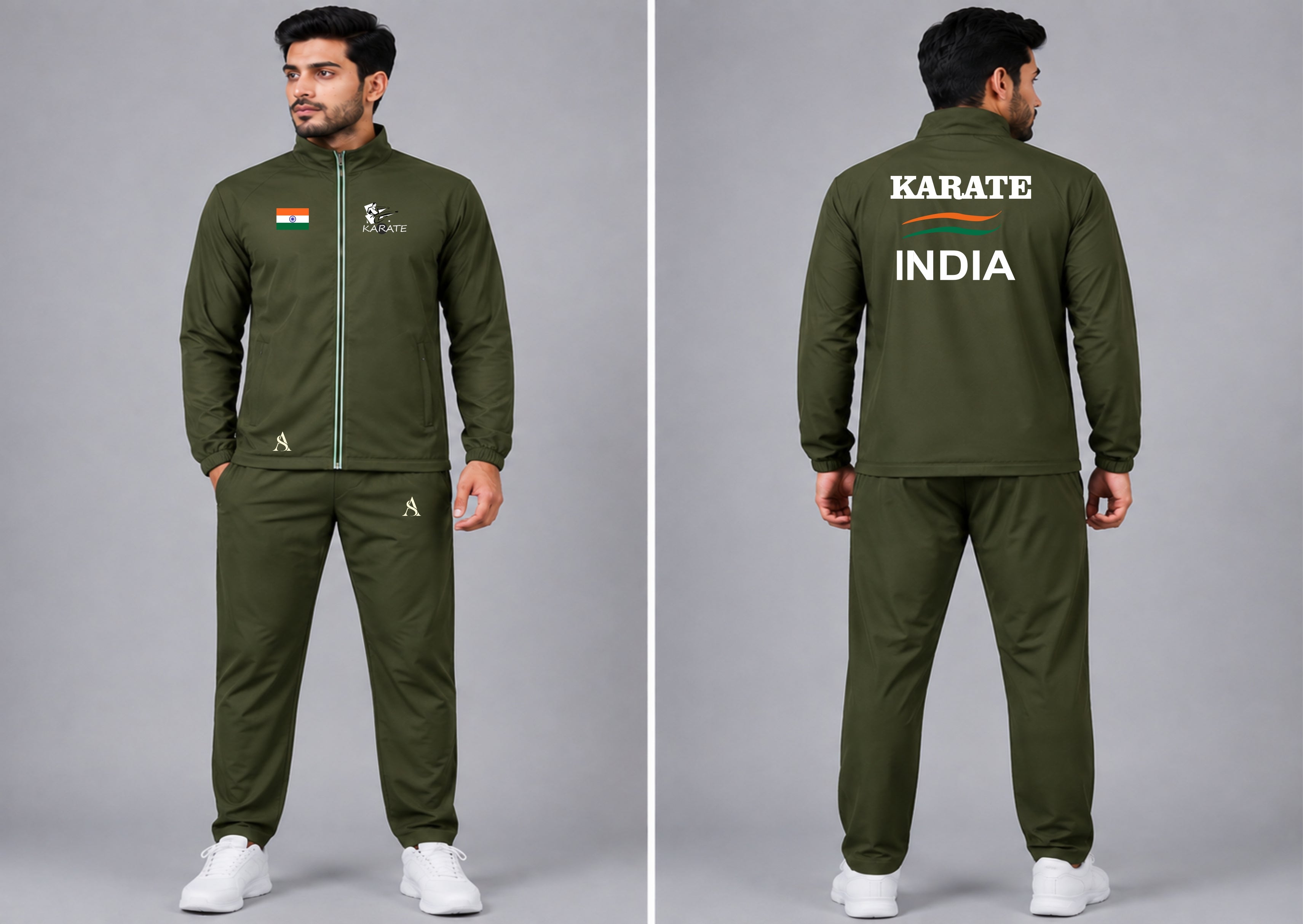 KARATE OLIVE GREEN TRACKSUIT