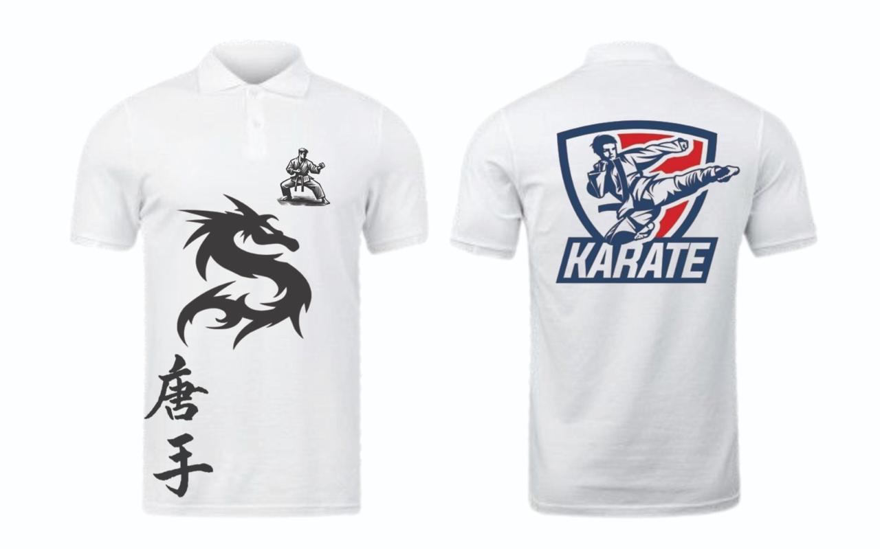 KARATE TSHRIT WHITE DESIGN BY ARYAN SPORTS