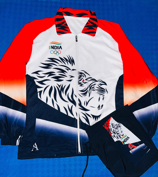 Sports Tracksuit with Tiger Print  ..Aryan Sports