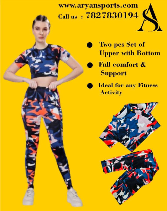 Women Slim fit tracksuit , Cord set , sports bra with trackpants