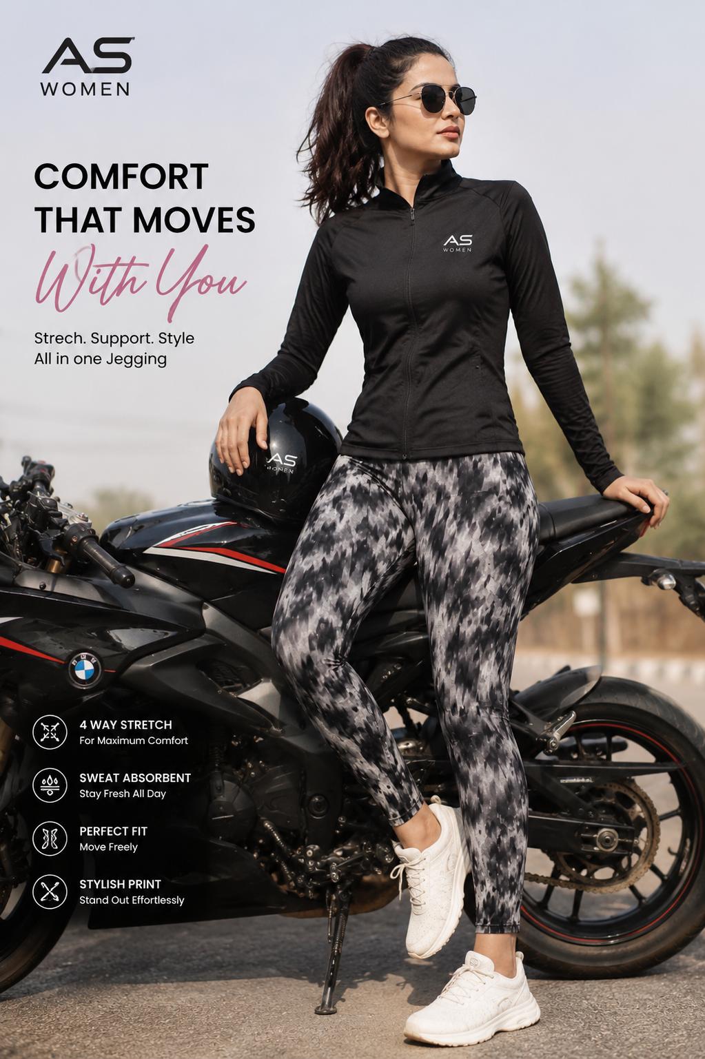 Women's Printed Gym Jeggings