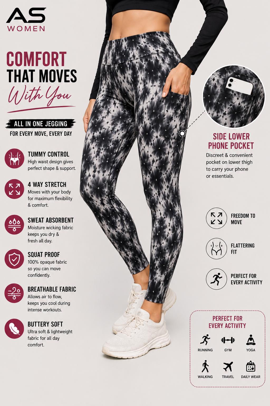 Women's Printed Gym Jeggings