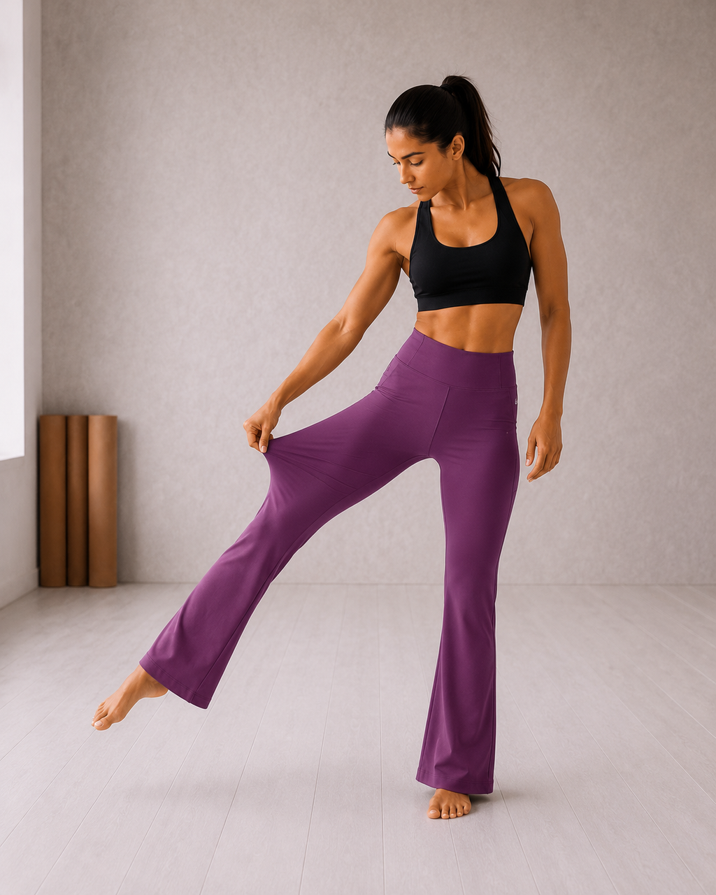 Women’s High-Waist Flare Pant               Stretch freely. Move comfortably. Flare in style.