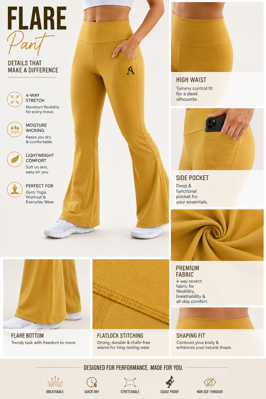 Women’s High-Waist Flare Pant