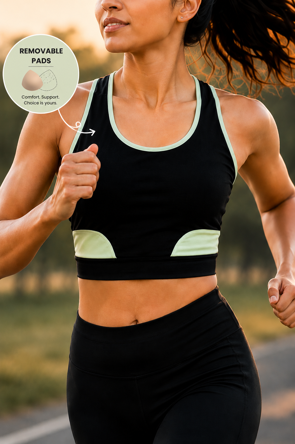 Women’s Removable Pad Sports Bra / Activewear Top         “Move freely. Stay supported. Train confidently.”
