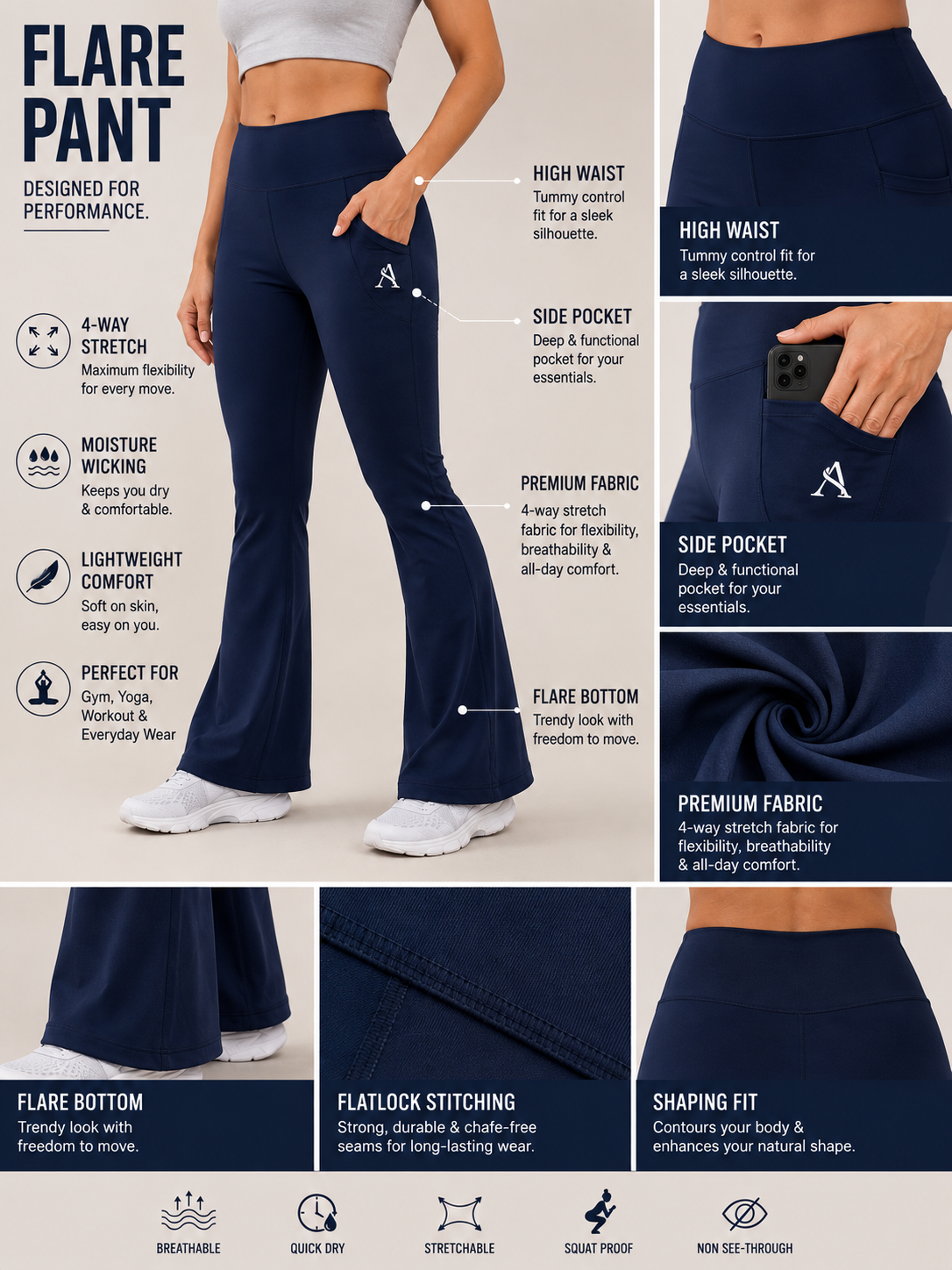 High-Waist Flare Pant