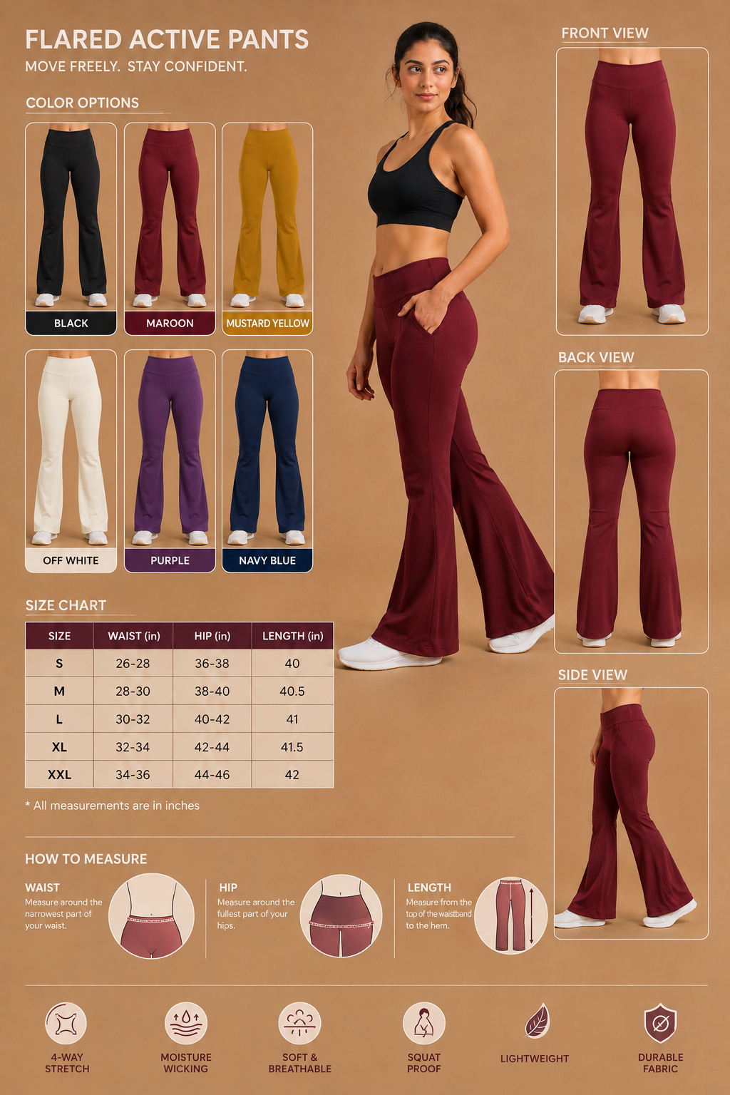 Flared Active Pants – Women